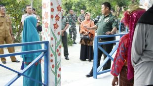 Pasiter Kodim 0104/Atim Kapten Inf Meswanto mendampingi tim penilai Desa Mandiri yang digelar oleh Kodam Iskandar Muda, yang bertempat di Desa Seulalah Baru, Kecamatan Langsa Lama