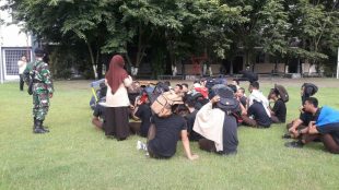 Situasi Simulasi Bencana Di SMK dr. Sutomo Cilacap, Jumat 14/12/2018 (dok. KM)