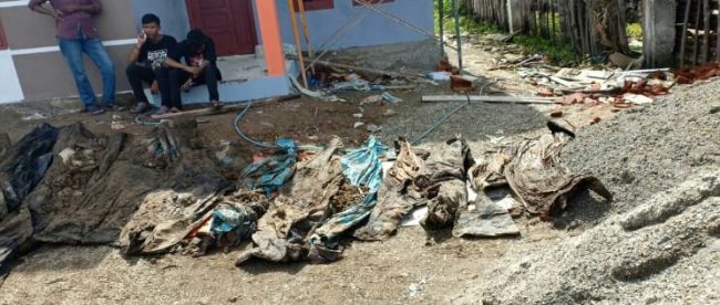 Kerangka jenazah yang ditemukan warga Gampong Kajhu, Aceh Besar, diduga korban tsunami (dok. KM)