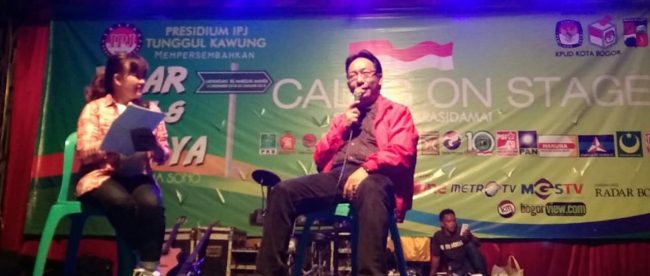 Calon Legistatif (Caleg) DPR RI dari PDIP Dapil Cianjur dan Kota Bogor nomor urut 2 Antoni Wijaya di acara 
