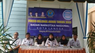 Press Release Akhir Tahun 2018 BNN Kota Langsa, Kamis 27/12/2018 (dok. KM)