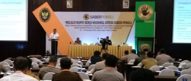 Rapat Kerja Nasional Satgas Saber Pungli di Bogor, Senin 10/12/2018 (dok. KM)