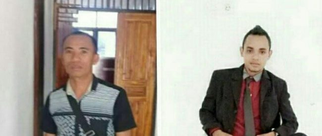 Feky Siubelan, Ketua TPK Desa Lidamanu (kiri) dan Yat Muskananfola, Bendahara Desa Lidamanu (istimewa)