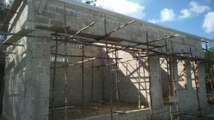 Pembangunan ruko milik pemerintah Desa Neknang, Kecamatan Bakam, Kabupaten Bangka (dok. KM)