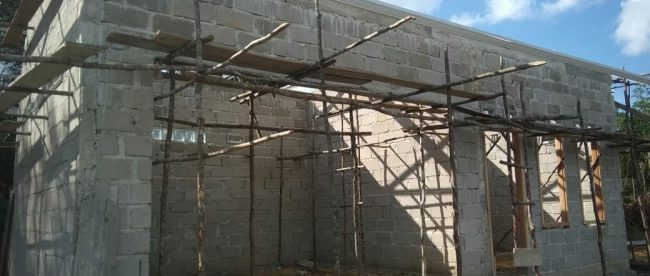 Pembangunan ruko milik pemerintah Desa Neknang, Kecamatan Bakam, Kabupaten Bangka (dok. KM)