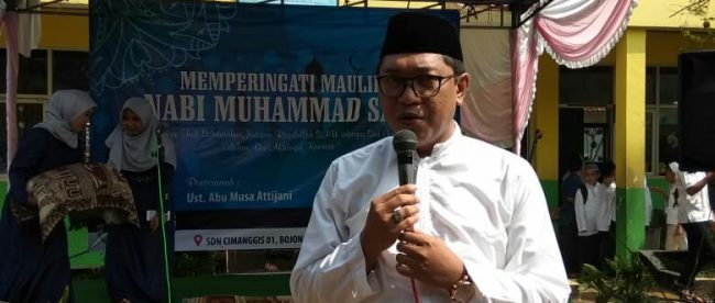 SDN Cimanggis 01 meriahkan peringatan Maulid Nabi Muhammad SAW, Rabu 9/1/2019 (dok. KM)