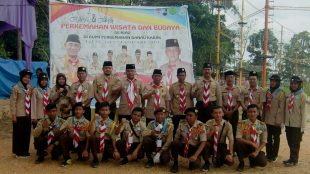 Penutupan kegiatan perkemahan wisata di Alam Danau Kajuid Langgam, Pelalawan, Minggu 27/1 (dok. KM)