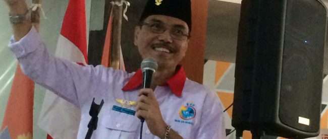 Ketua Umum ISI, Prasad Titasaputra saat orasi dalam acara deklarasi dukungan pada pasangan capres-cawapres Prabowo-Sandi di Jakarta, Minggu 10/2/2019 (dok. KM)