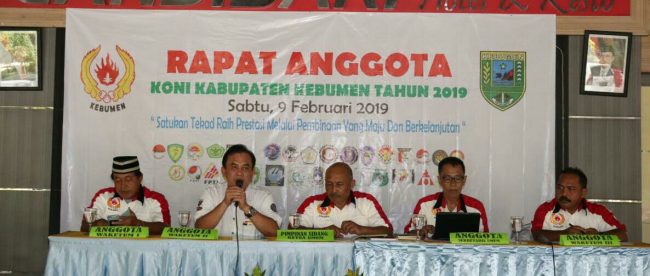 Rapat KONI Kebumen yang yang berlangsung di Karanganyar, Kebumen, Sabtu 9/2/2019 (dok. KM)