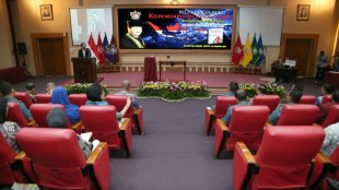 Pelucuran buku "Kepemimpinan Nusantara" di Gedung Auditorium Kampus Bela Negara Unhan Sentul Bogor, Jumat 22/2/2019 (dok. KM)