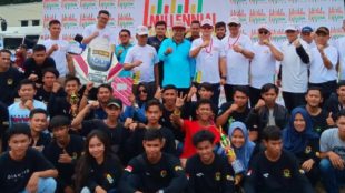 Kapolres Bangka Selatan bersama Bupati Bangka Selatan dan peserta MRSF di Toboali, Minggu 17/2/2019 (dok. KM)
