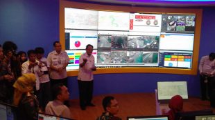 Suasana peragaan ruang City Operation Room yang akan mulai dioperasikan (dok. KM)