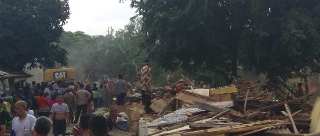 Lokasi pembongkaran bangunan liar di Marga Jaya. Kota Bekasi, Kamis 21/2/2019 (dok. KM)