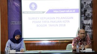 PSP3 IPB melaporkan hasil Survey Kepuasan Pelanggan (SKP) PDAM Tirta Pakuan Kota Bogor, Senin 18/2/2019 (dok. KM)