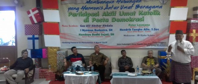Diskusi Kebangsaan Lintas Agama pada Sabtu (2/3/2019) di Ruang Serba Guna Gereja Katolik Paroki St. Herkulanus, Depok (dok. KM)