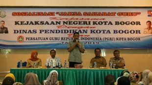 Sosialisasi program "Jaksa Sahabat Guru" di Kantor Dinas Pendidikan Kota Bogor, Selasa 5/3/2019 (dok. KM)