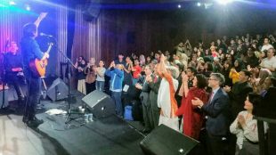 Penampilan musisi dari Swiss, Marc Aimon pada Pembukaan Pekan Bahasa Perancis di Auditorium Institute Francais Indonesia (IFI), Jl. MH. Thamrin No. 20 Jakarta Pusat, Senin, 18/3/2019