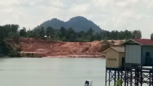 Lokasi tambang timah ilegal di Desa Merawang, Kecamatan Merawang, Kabupaten Bangka (dok. KM)