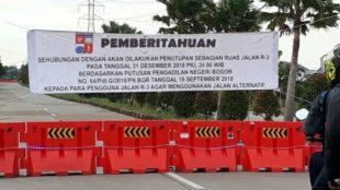 Penutupan Jalan R3 di Kecamatan Bogor Timur, Kota Bogor (dok. KM)