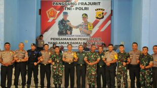 Gabungan aparat Kota Langsa setelah kegiatan "Panggung Prajurit", Sabtu 6/4/2019 (dok. KM)
