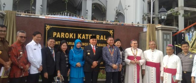 Peresmian pembukaan Gereja Katedral baru di Samarinda, Kalimantan Timur, Rabu 1/5/2019 (dok. KM)