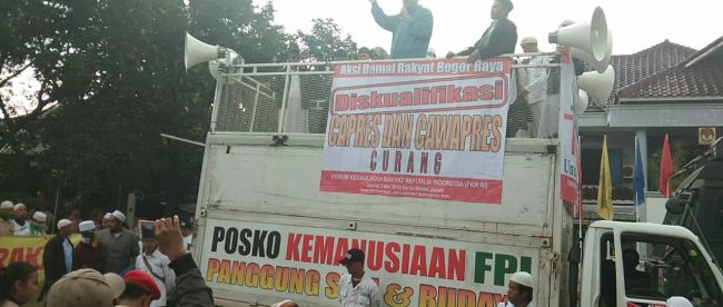 Aksi Damai FKR-RI di Kantor KPUD Kota Bogor, Jumat 3/5/2019 (dok.KM)