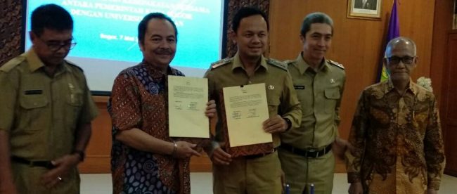 Pemkot Bogor meneken kerjasama dengan Universitas Pakuan Bogor, Selasa 7/5/2019 (dok. KM)