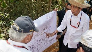 Presiden Joko Widodo memantau lokasi calon ibukota baru di Kalimantan Tengah, Rabu 8/5/2019 (dok. Setpres)