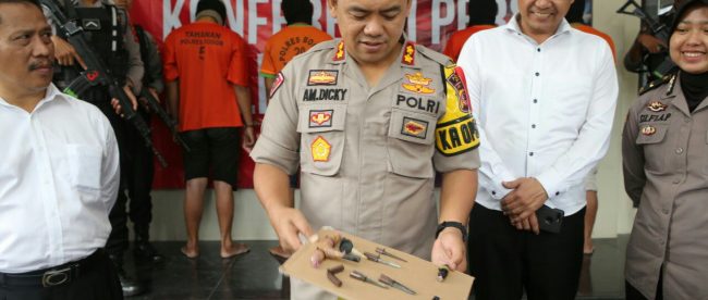 Konferensi pers Polres Bogor pada Senin 13/5/2019 (dok. KM)