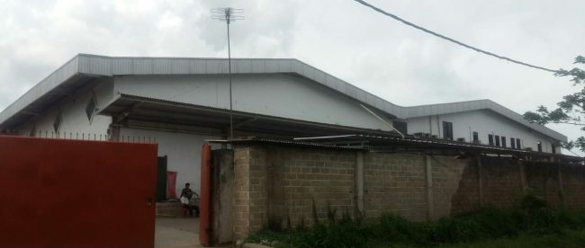 Gudang milik PT.SSPB di jalan Ketapang, Kelurahan Air Item, Kecamatan Bukit Intan, Kota Pangkalpinang (dok. KM)