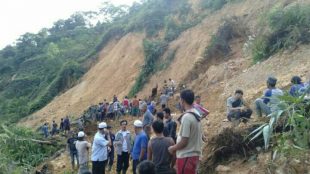 Longsor di Desa Bantar Karet, Kecamatan Nanggung, Kabupaten Bogor pada Senin 13/5/2019 (dok. KM)