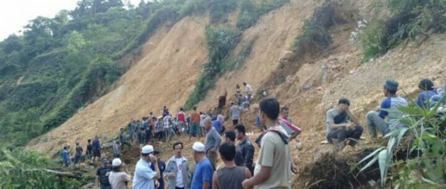 Longsor di Desa Bantar Karet, Kecamatan Nanggung, Kabupaten Bogor pada Senin 13/5/2019 (dok. KM)