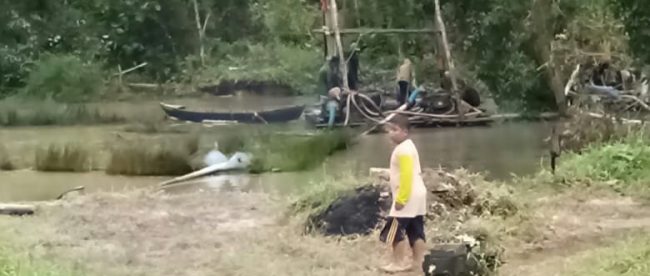 Salah satu aktifitas tambang ilegal yang berada di sekitar kota Pangkalpinang (dok. KM)
