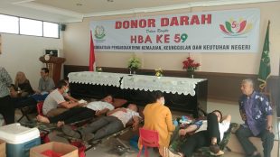 Giat bakti sosial donor darah Kejari Kota Bogor dalam rangkaian HBA Ke-59, Jumat 19/7/2019 (dok.KM)
