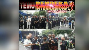 Para pesilat yang mengikuti acara Temu Pendekar Internasional III di Kota Bandung, Sabtu 20/7/2019 (Foto: Istimewa)