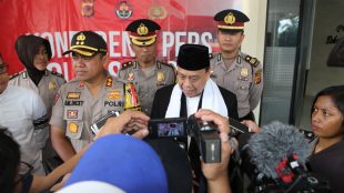 Kapolres Bogor dan Ketua MUI Bogor memimpin konferensi pers, Senin 1/7/2019 (dok. KM)