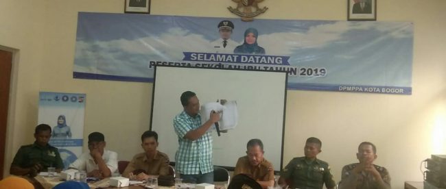 Sosialisasi Proyek Pekerjaan Kolam Retensi Di Kelurahan Cibuluh, Kecamatan Bogor Utara, Kota Bogor, Selasa 13/8/2019 (dok. KM)