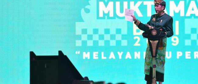 Presiden Joko Widodo membuka Muktamar PKB di Bali, Selasa 20/8/2019 (dok. KM)
