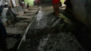 Lokasi pengecoran jalan di wilayah Jl. Kecapi 1 RT 005/013 Kelurahan Wanasari, Cibitung, Kabupaten Bekasi (dok. KM)