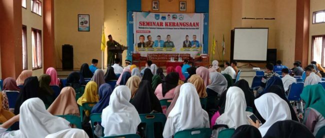 Peserta kegiatan Seminar Kebangsaan di Gedung Aula KNPI Kota Langsa, Selasa 17/9/2019 (dok. KM)