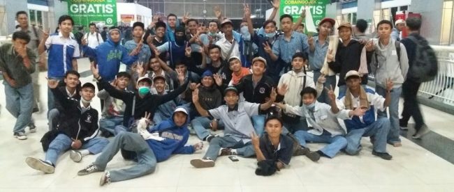 Pelajar SMK asal Banten yang turut serta dalam aksi protes mahasiswa di Jakarta, Rabu 25/9/2019 (dok. KM)