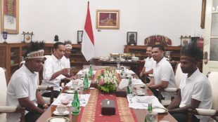 Presiden Joko Widodo mengundang pemenang Festival Gapura Cinta Negeri untuk santap siang bersama di Istana Merdeka pada Selasa, 3/9/2019.