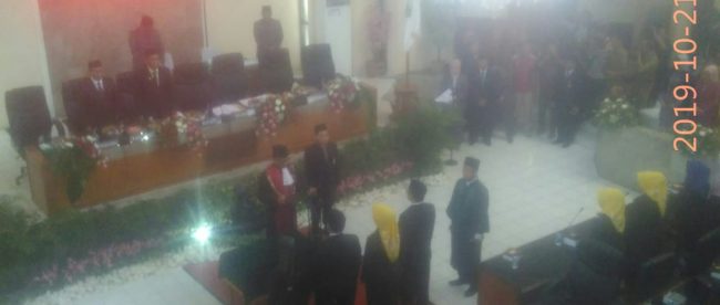 Pengambilan sumpah jabatan pimpinan DPRD Subang, Senin 21/10/2019 (dok. KM)