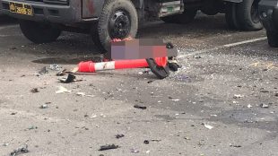 Mayat salah satu pria yang meledakkan diri di Polrestabes Medan, Rabu 13/11/2019 (dok. KM)