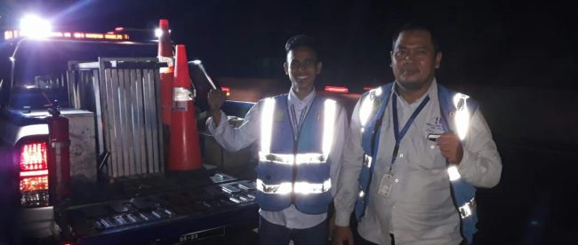 Sonaji dan Sukardi, petugas Patroli Jalan Tol Pemalang-Batang (dok. KM)