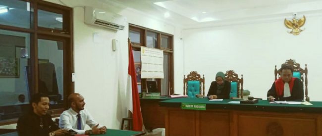 Sidang Praperadilan yang tidak dihadiri termohon Polsek Ciampea Polres Bogor (dok. KM)