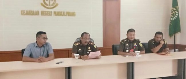 Konferensi pers Kejari Pangkalpinang, Selasa 5/11/2019 (dok. KM)