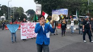 Aksi Mahasiswa Unpak Bogor dalam Refleksi Hari Pahlawan, Rabu 13/11/2019 (dok. KM)