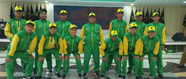 Merry Simargolang memimpin tim Alwasliyah Gading Tanjungbalai di ajang PONPENAS VIII di Bandung. (dok. KM)