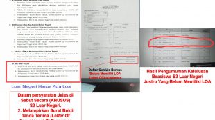 Persyaratan penerima Beasiswa BPSDM Aceh yang diterima KM dari Samsul Bahri, Kamis malam 31/10/2019 (dok. KM)
